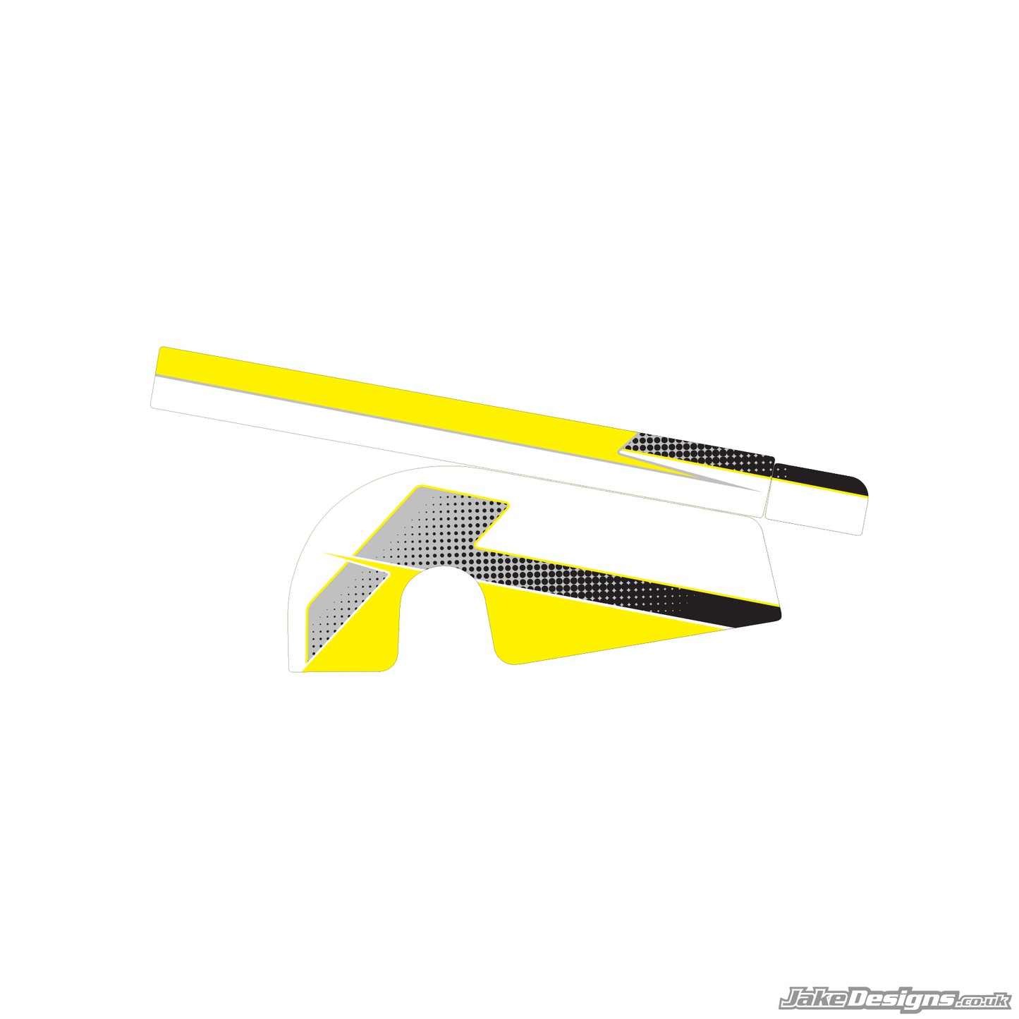 Halftone Style Custom Chain Guard Sticker Kit