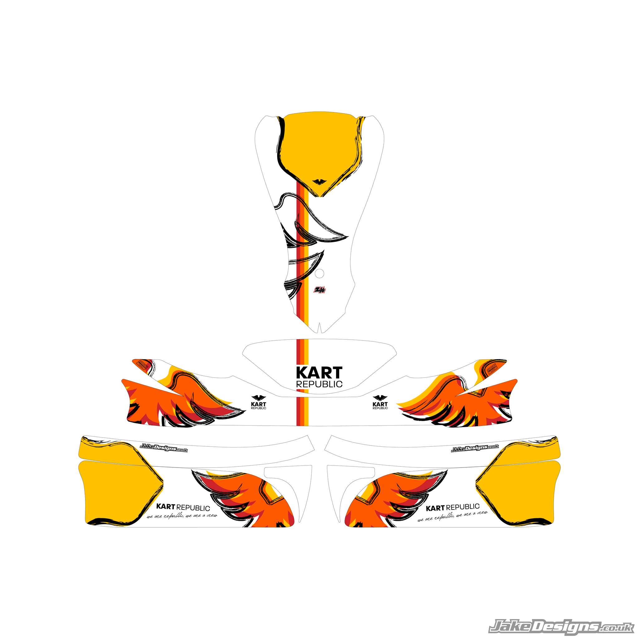 Kr Sticker (KR) Kart Republic Replica Sticker Kit – JakeDesigns Graphics