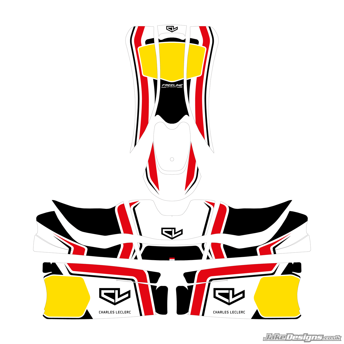 Leclerc Kart Replica Sticker Kit