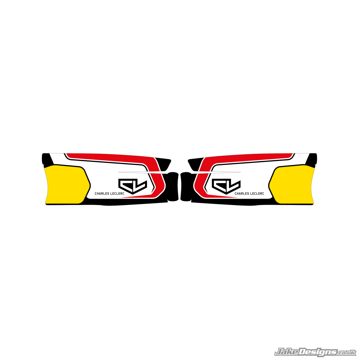 Leclerc Kart Replica Set Of Sidepods Sticker