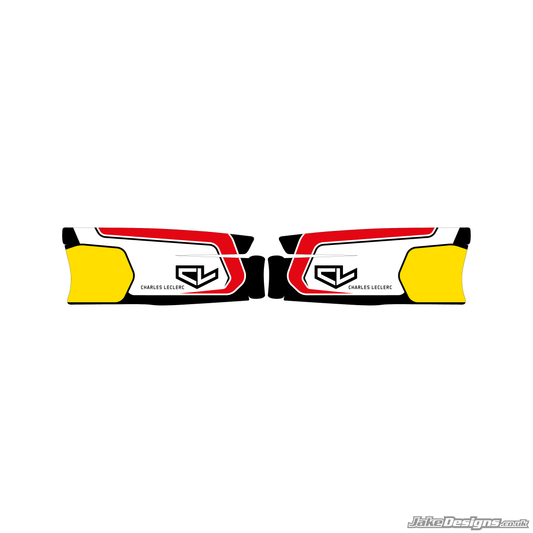 Leclerc Kart Replica Set Of Sidepods Sticker
