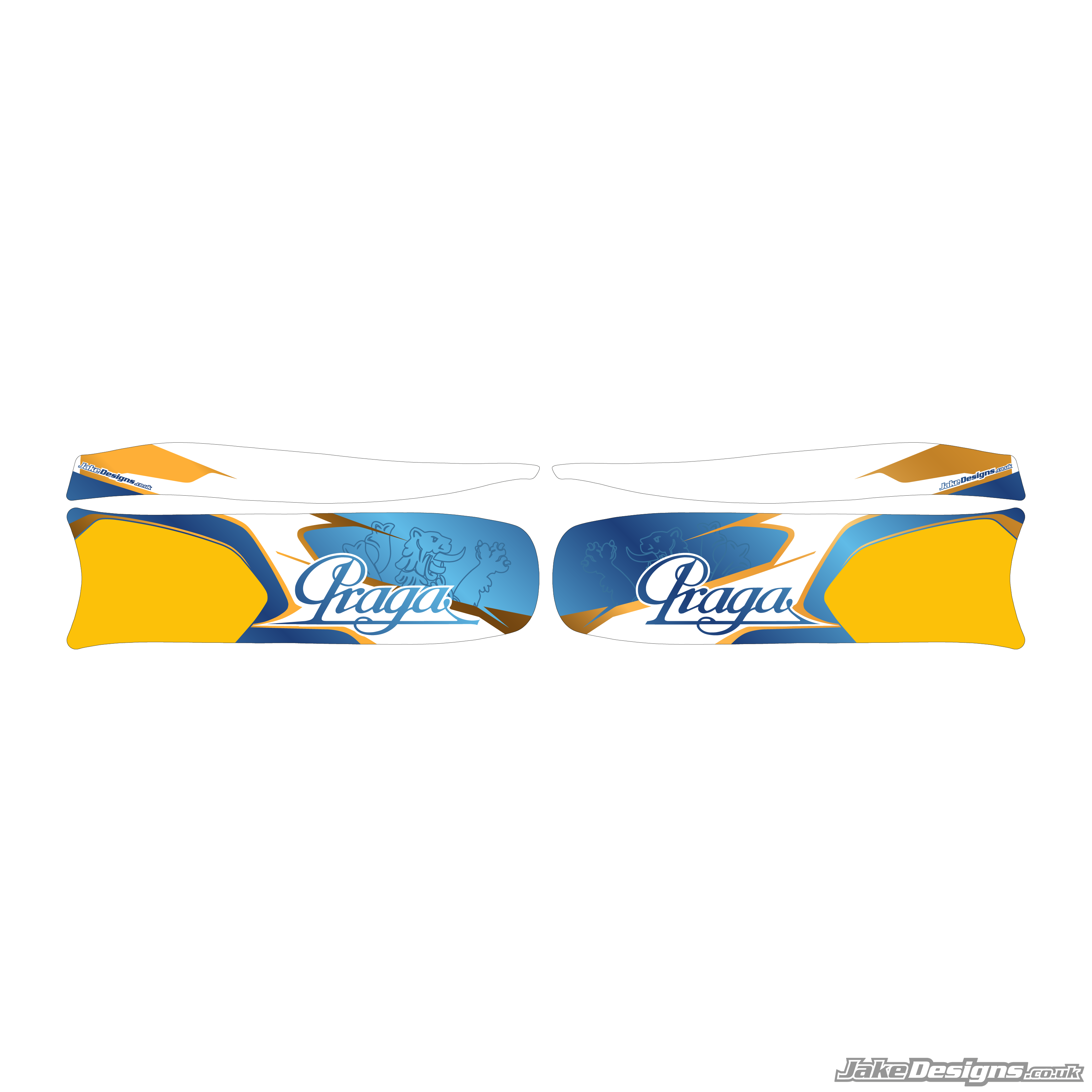 Praga Replica Set Of Sidepods Sticker (2015) – JakeDesigns Graphics
