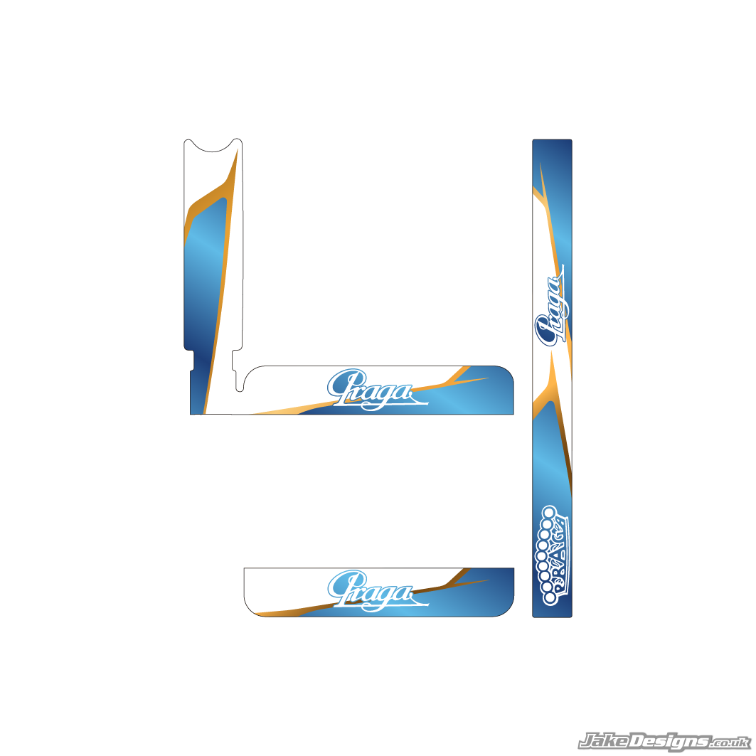 Praga IAME X30 Radiator Stickers (2015) – JakeDesigns Graphics