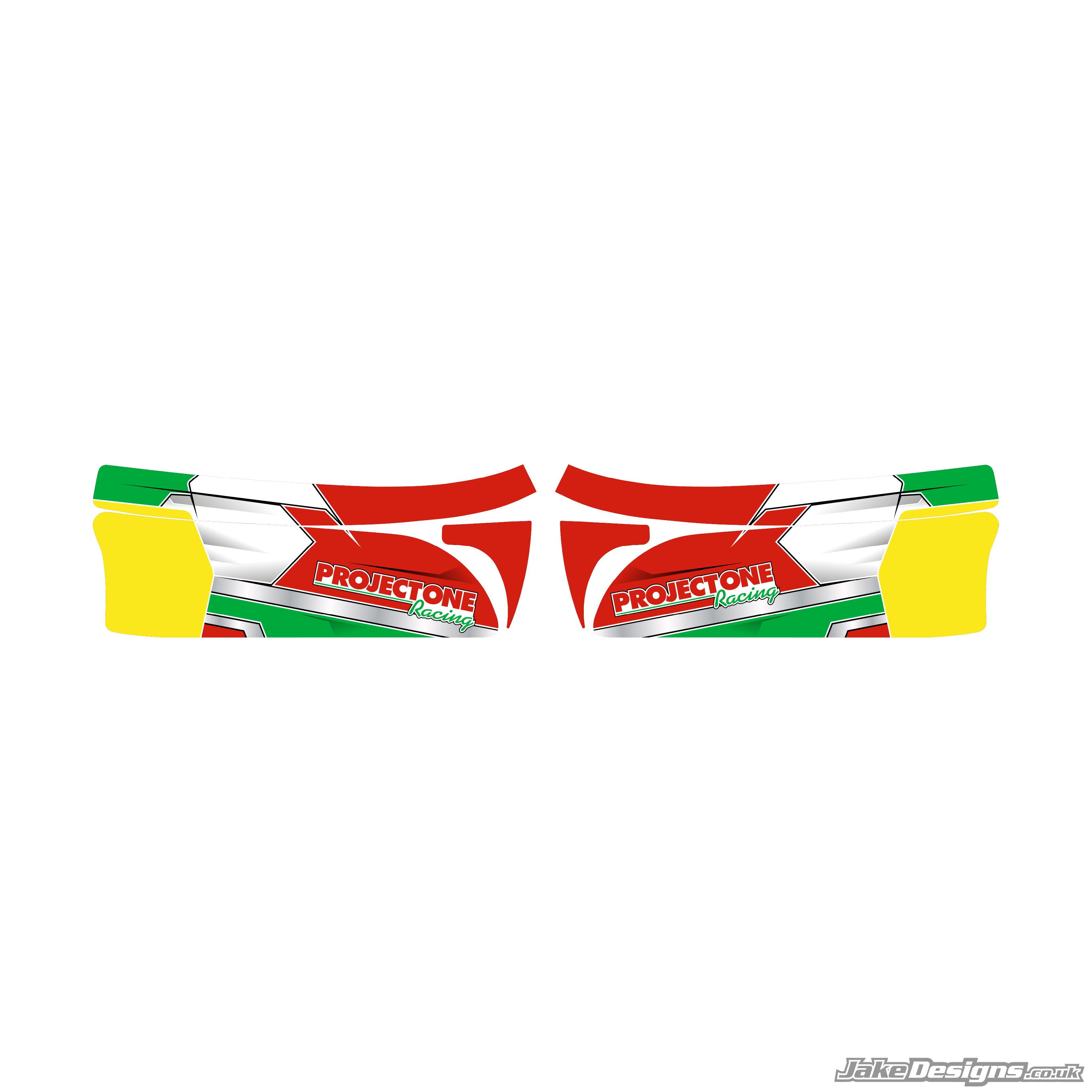 Project One Replica Set Of Sidepods Sticker – JakeDesigns Graphics