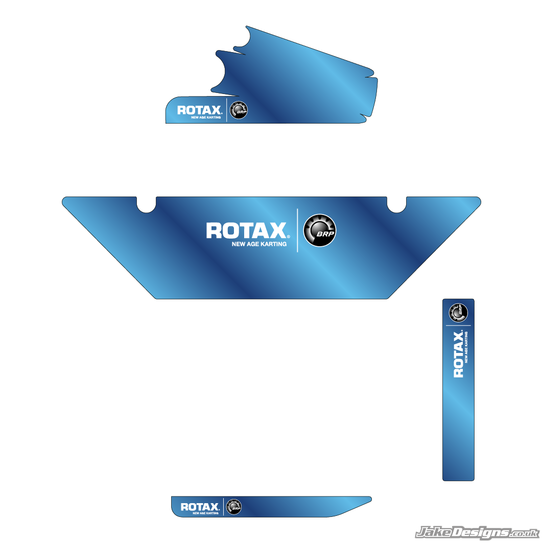 Chrome Style DD2 / Rotax Max Radiator Stickers