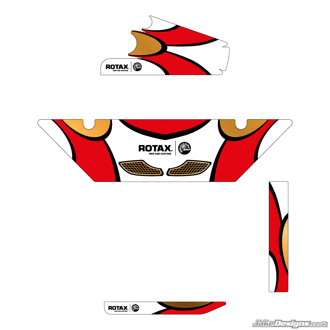 Rotax Radiator Stickers DR Replica DD2 / Rotax Max Radiator Stickers – JakeDesigns Graphics