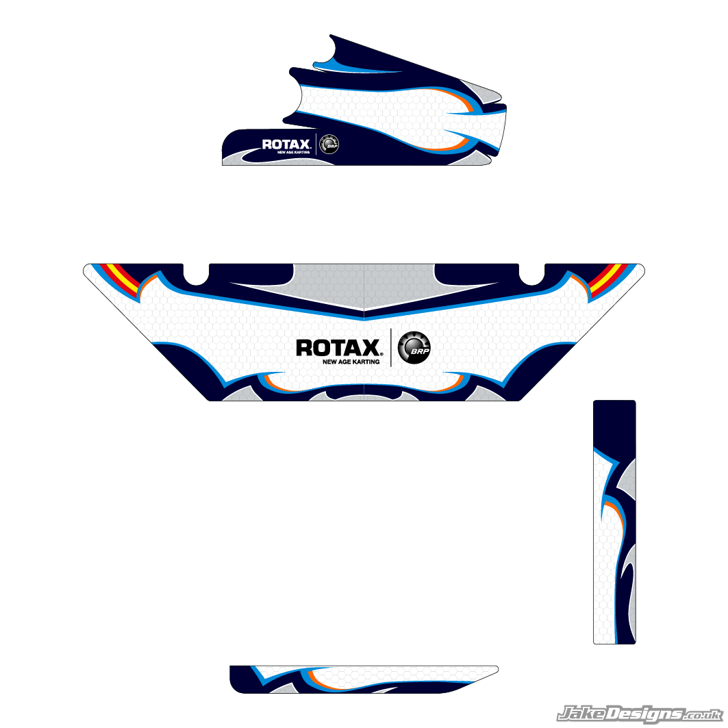Rotax Radiator Stickers EKR Replica DD2 Rotax Max Radiator Stickers – JakeDesigns Graphics