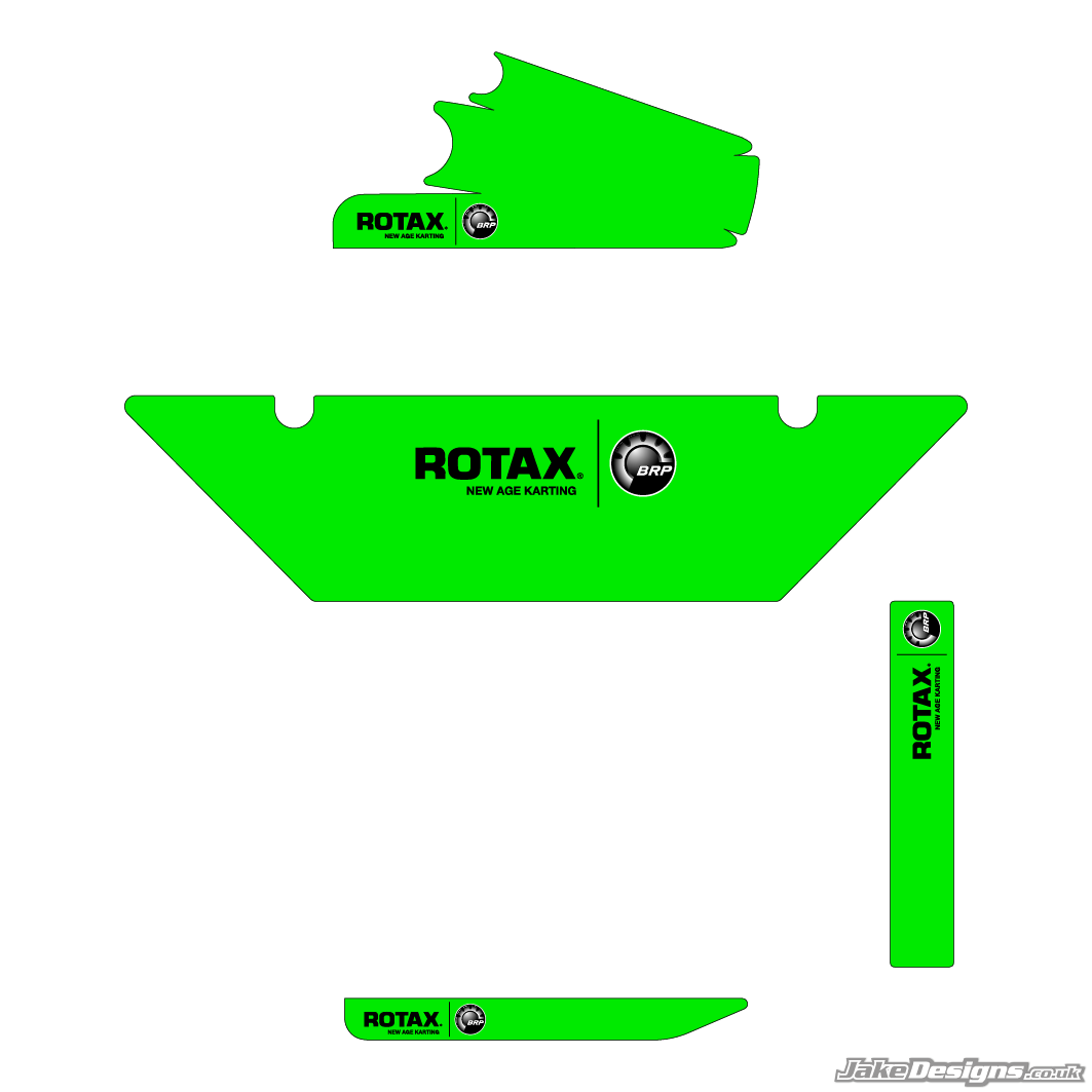 Fluorescent Style DD2 / Rotax Max Radiator Stickers