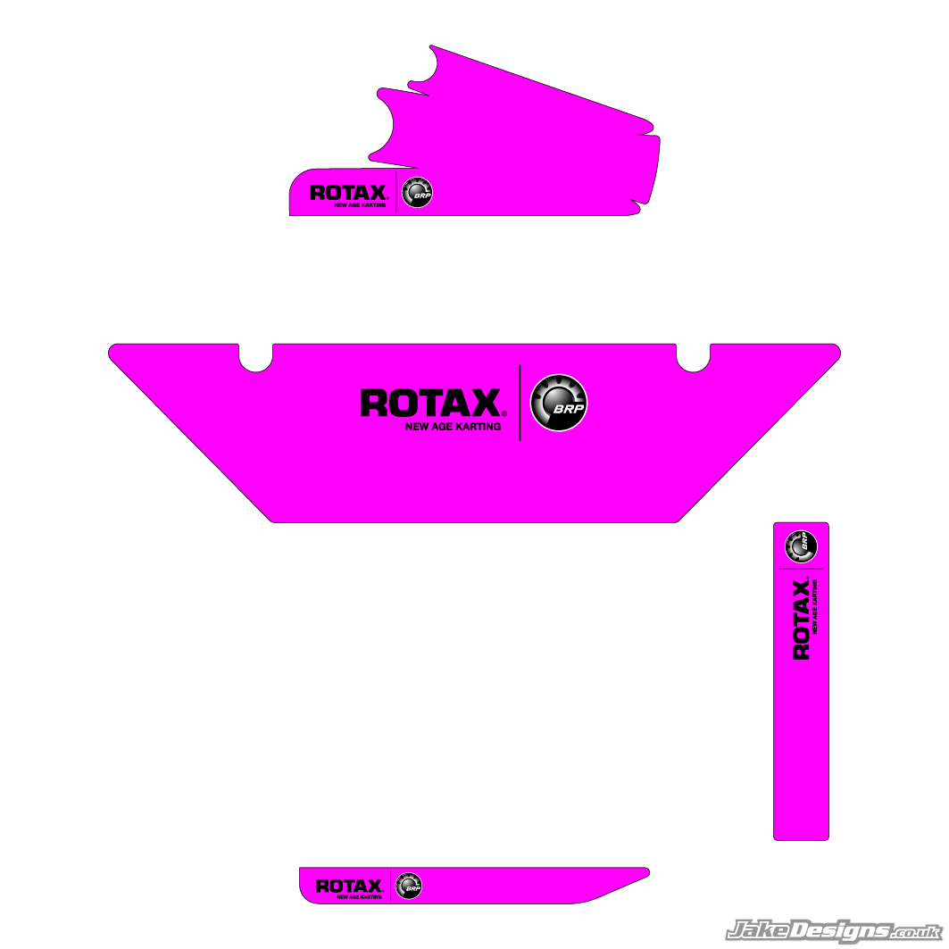Fluorescent Style DD2 / Rotax Max Radiator Stickers