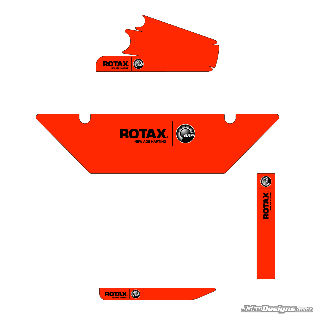 Fluorescent Style DD2 / Rotax Max Radiator Stickers