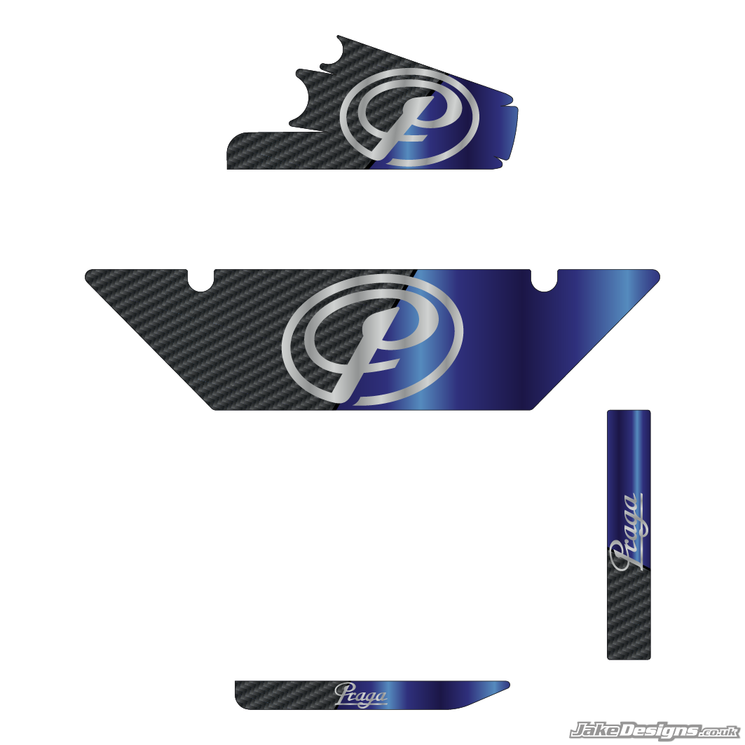 Praga Replica DD2 Rotax Max Radiator Stickers (2020)