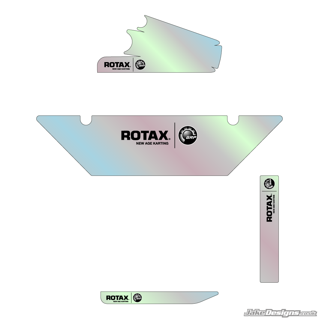 Chrome Style DD2 / Rotax Max Radiator Stickers