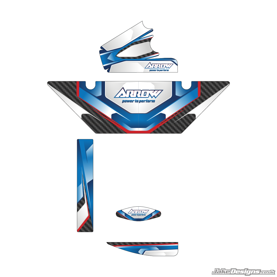 Arrow Replica (European) Rotax Max Radiator Stickers – JakeDesigns Graphics