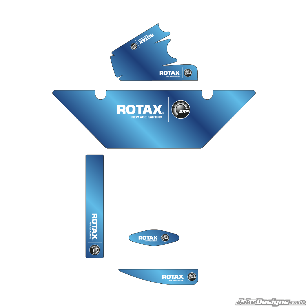 Chrome Style (European) Rotax Max Radiator Stickers