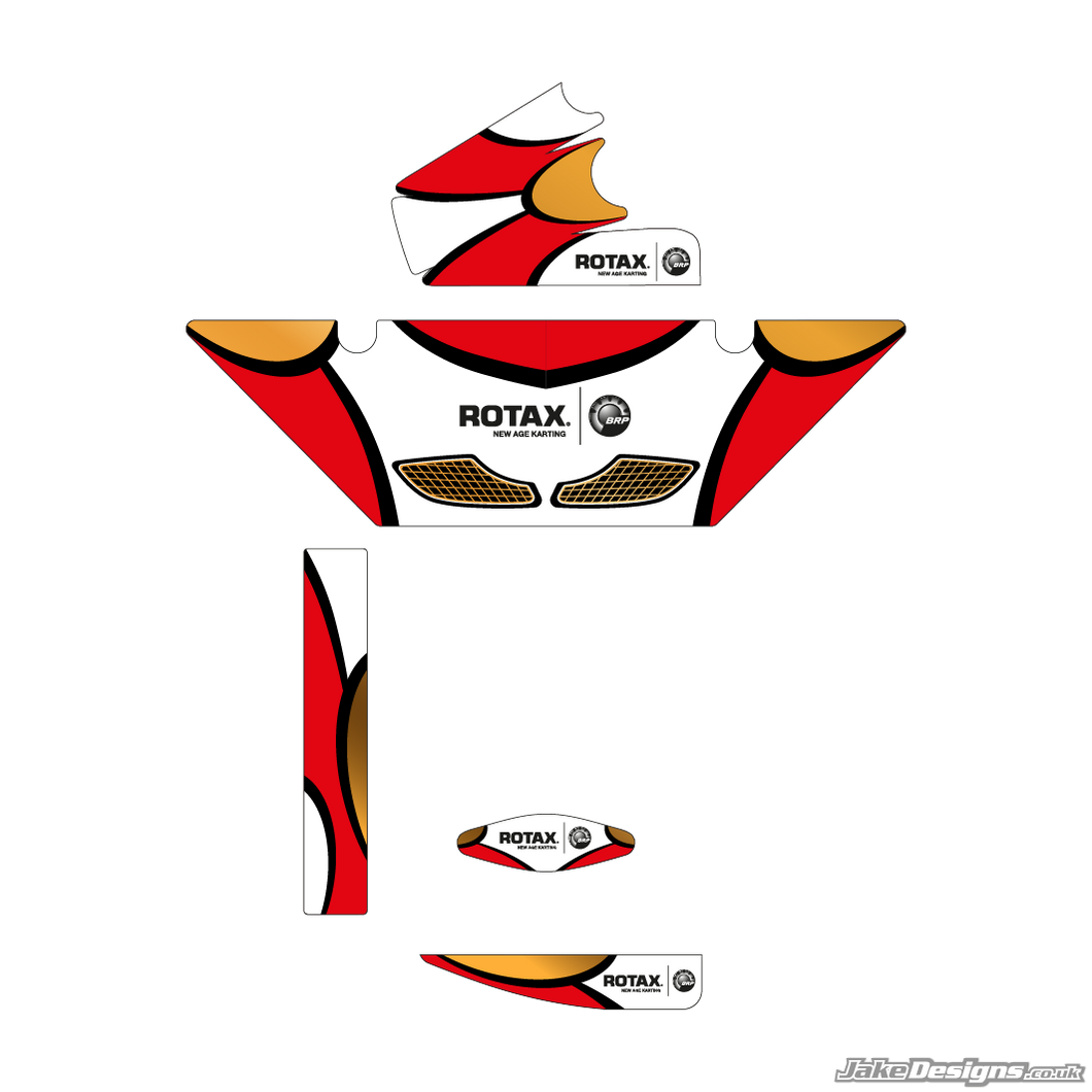 DR Replica (European) Rotax Max Radiator Stickers – JakeDesigns Graphics