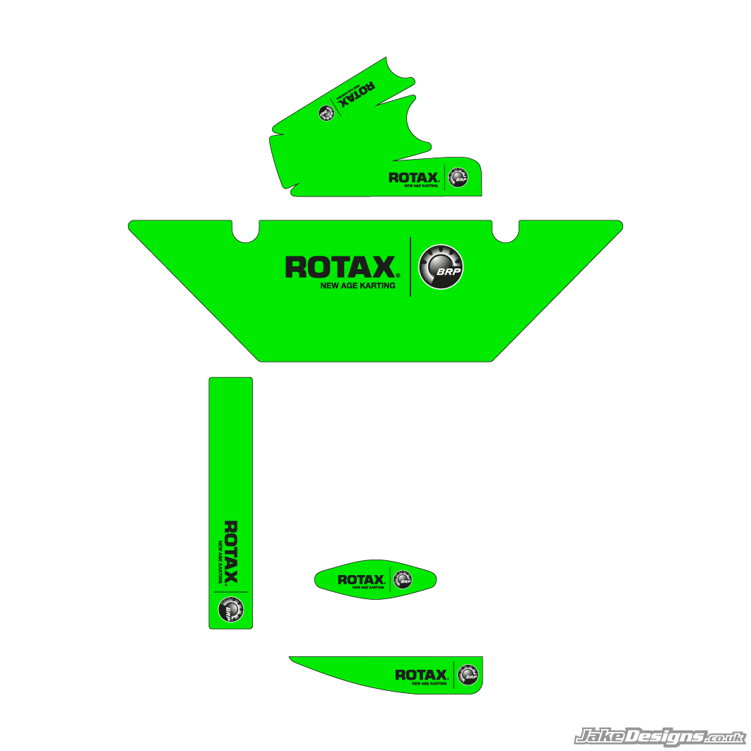 Fluorescent Style (European) Rotax Max Radiator Stickers