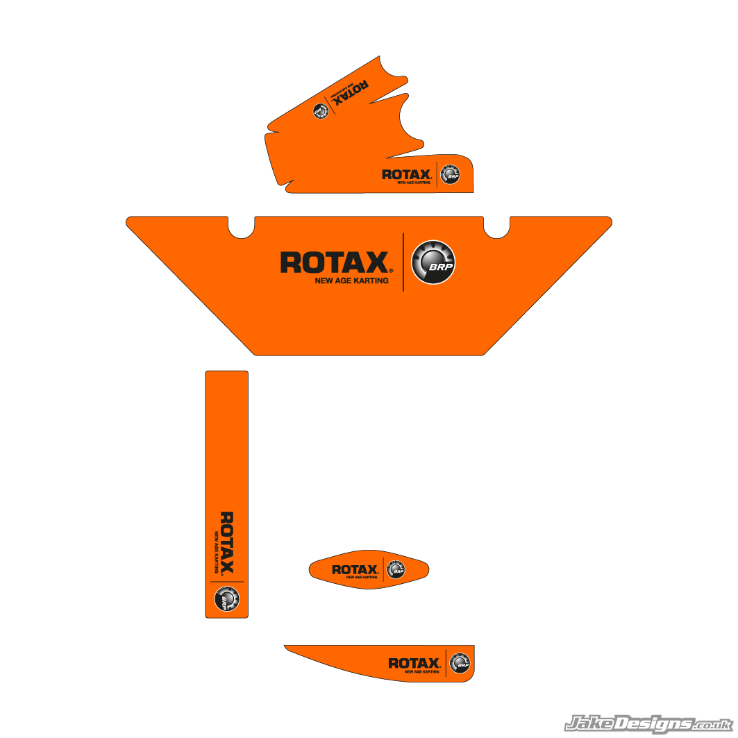 Fluorescent Style (European) Rotax Max Radiator Stickers