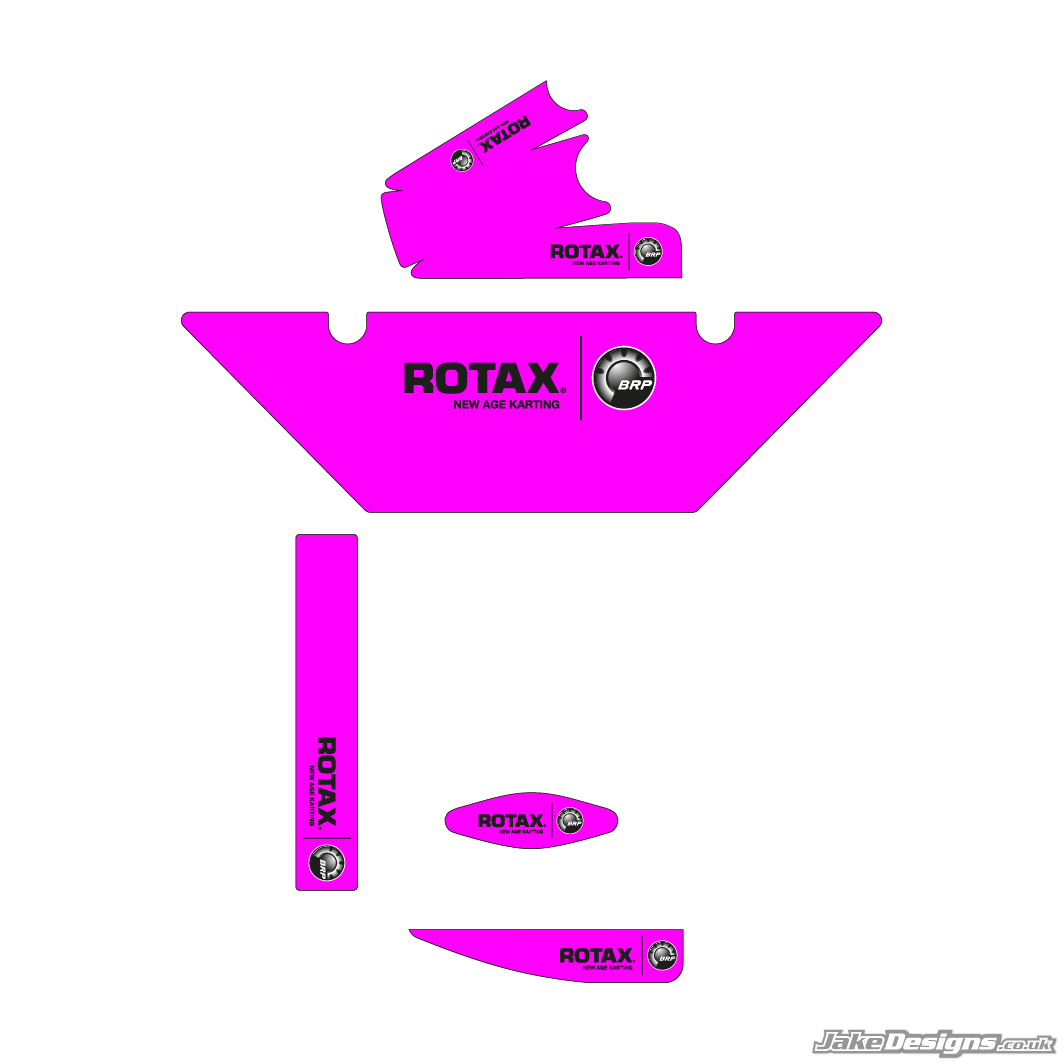 Fluorescent Style (European) Rotax Max Radiator Stickers