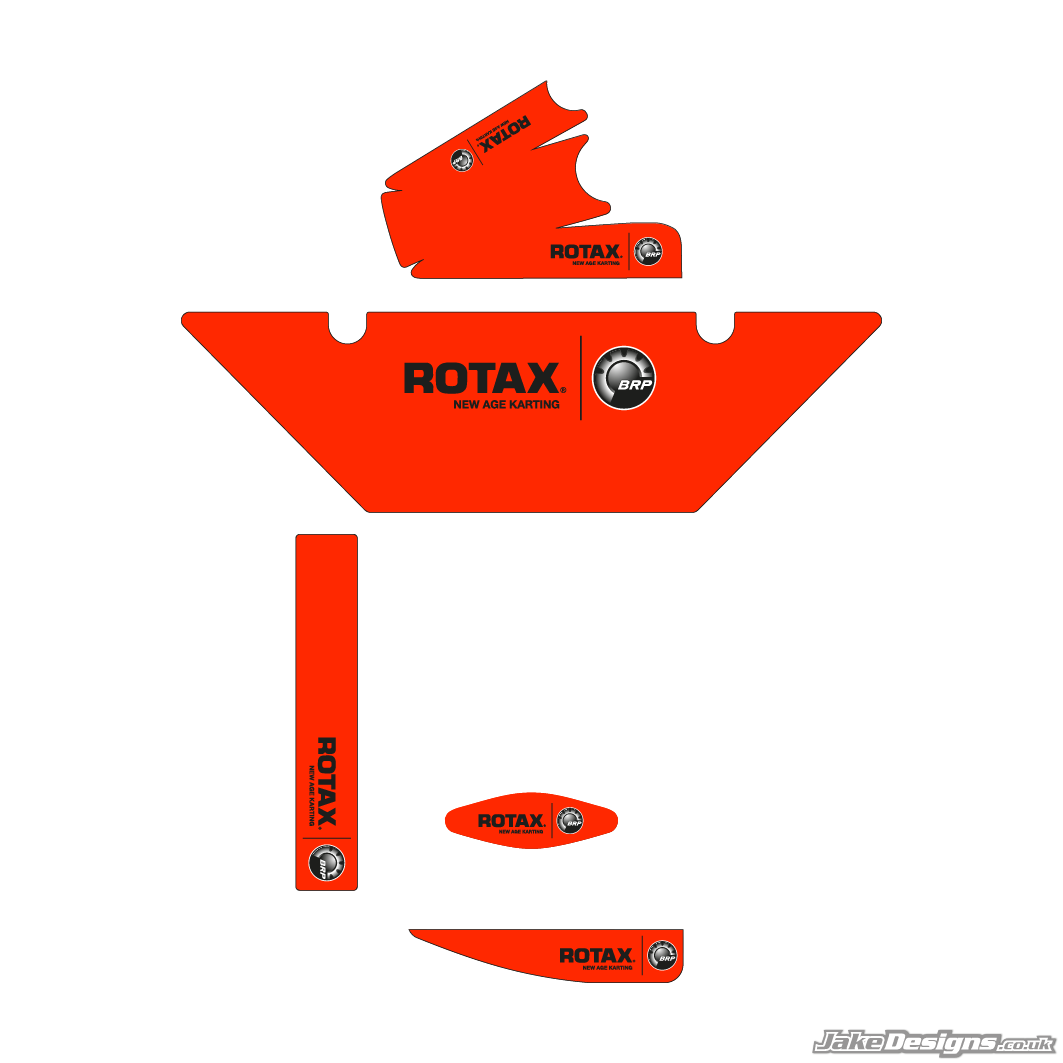 Fluorescent Style (European) Rotax Max Radiator Stickers