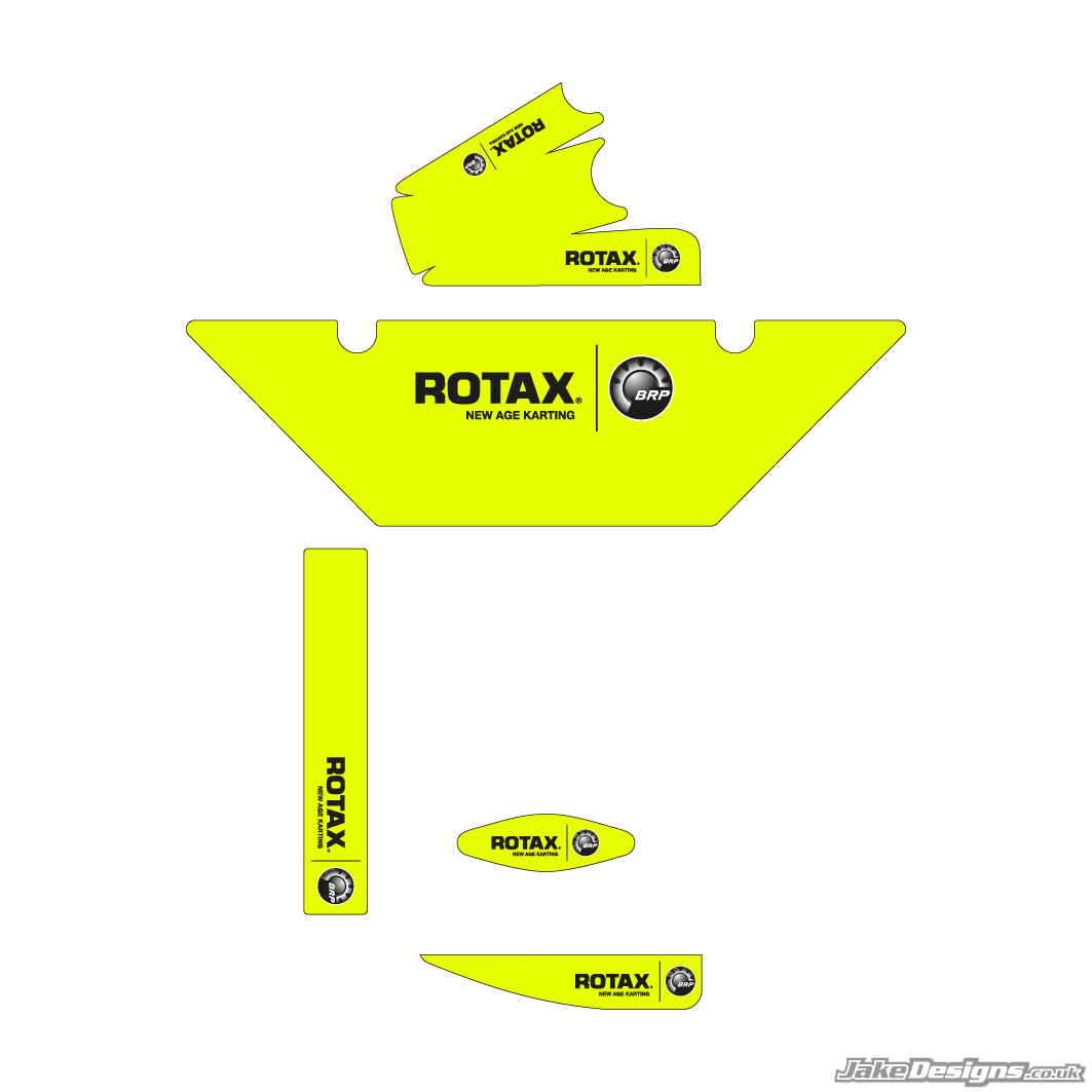 Fluorescent Style (European) Rotax Max Radiator Stickers