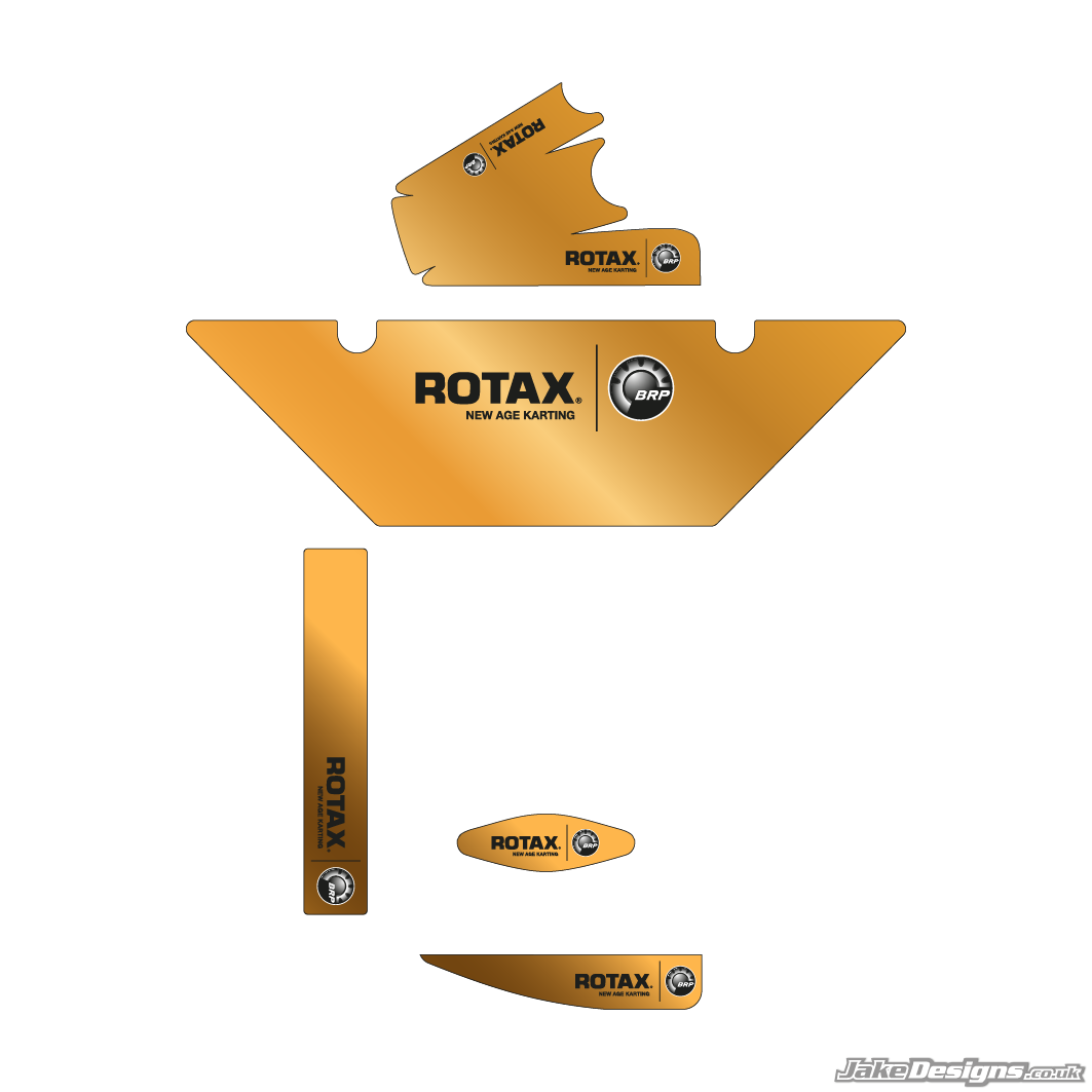 Chrome Style (European) Rotax Max Radiator Stickers