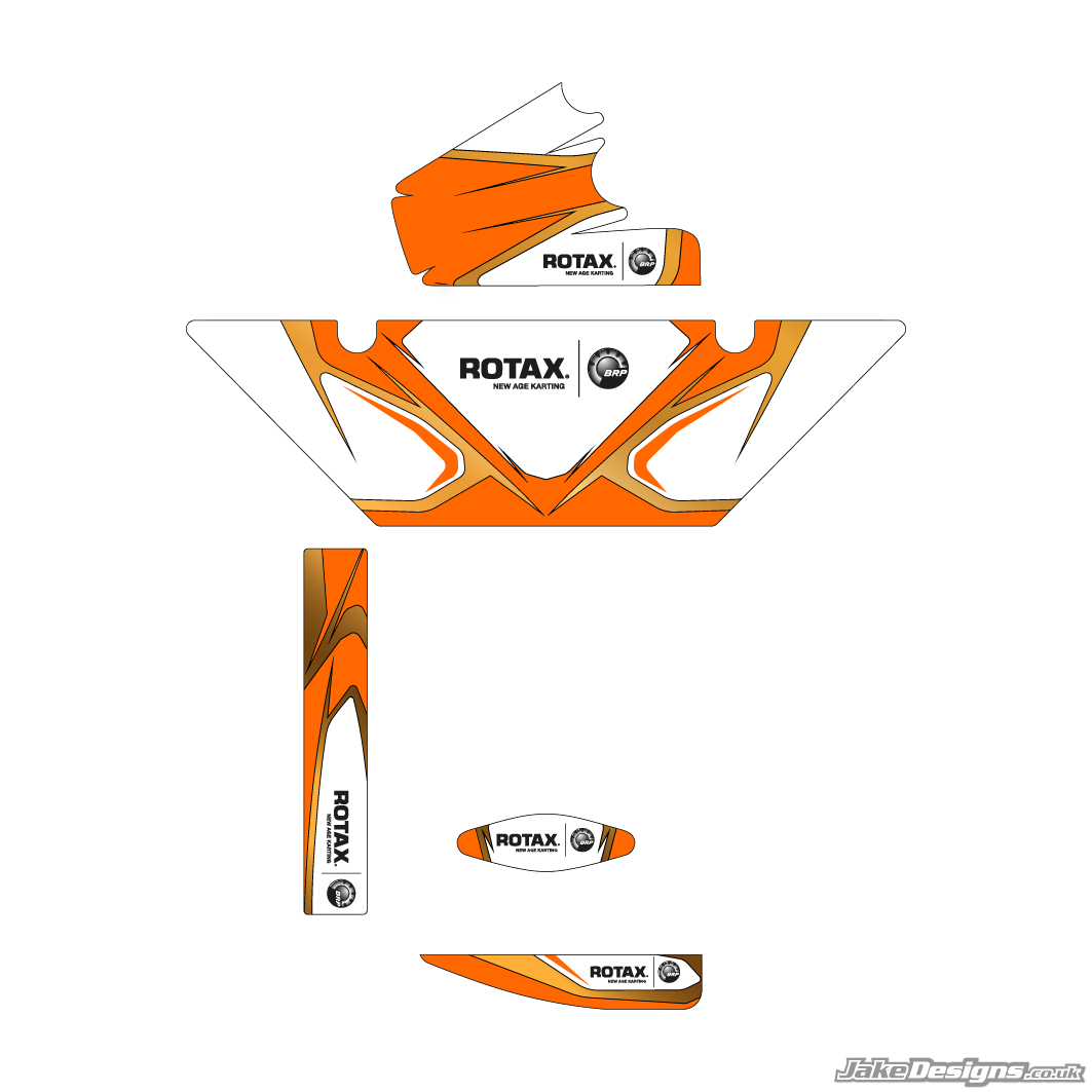 RK Replica (European) Rotax Max Radiator Stickers