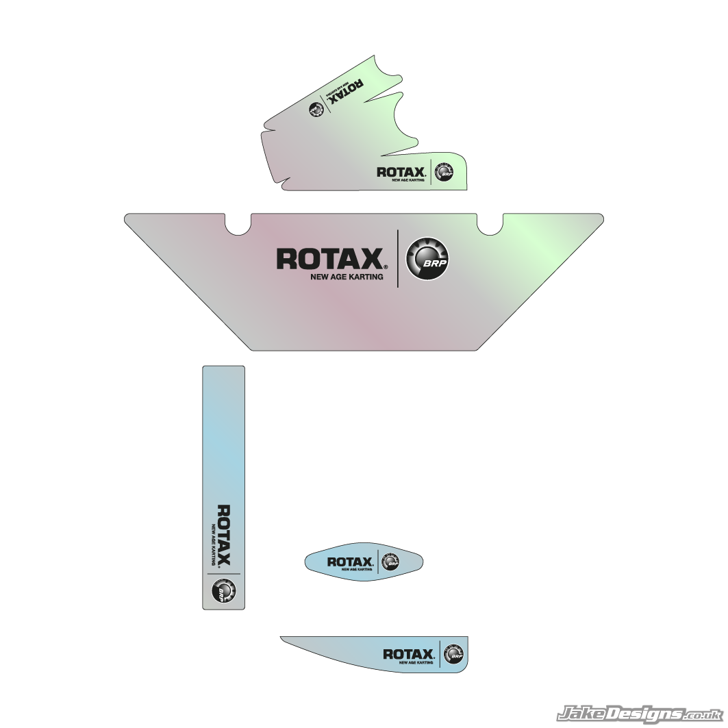 Chrome Style (European) Rotax Max Radiator Stickers