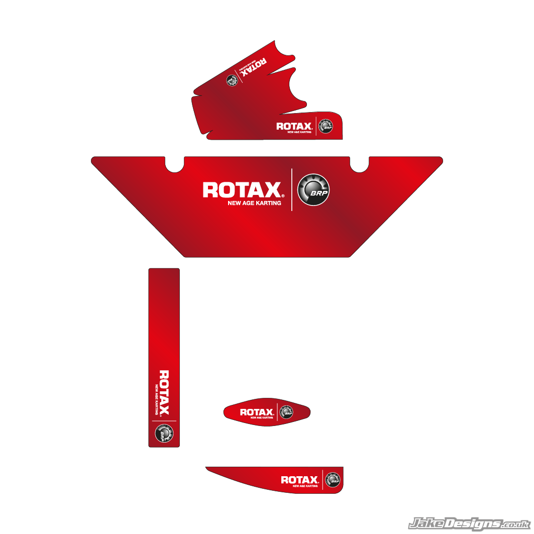 Chrome Style (European) Rotax Max Radiator Stickers
