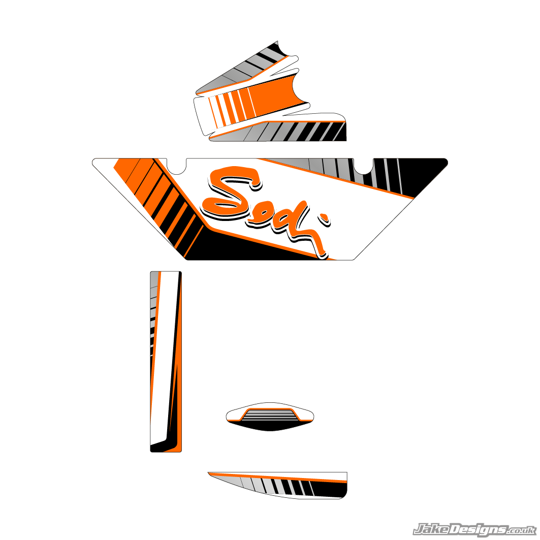 SODI Replica (European) Rotax Max Radiator Stickers