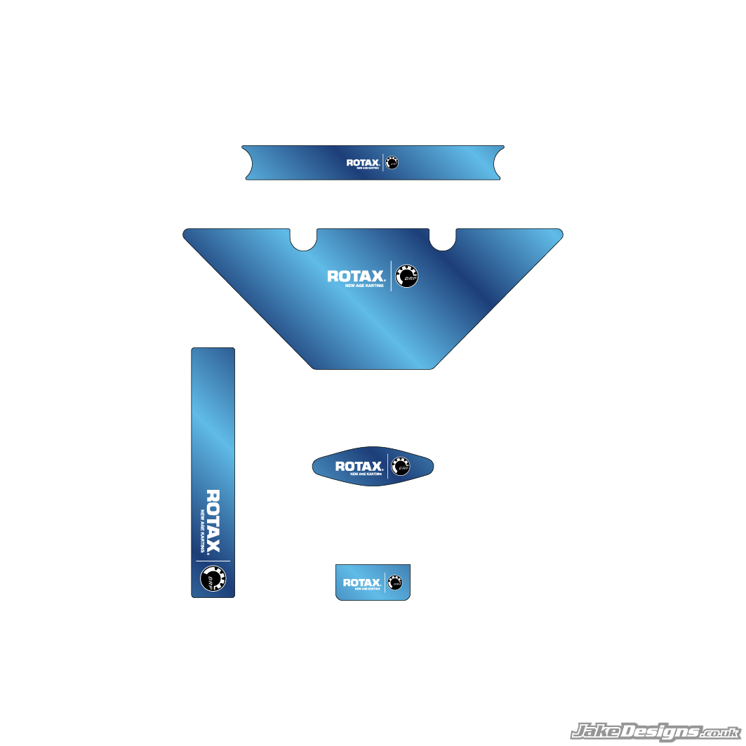 Chrome Style (European) Micro Max Rotax Radiator Stickers