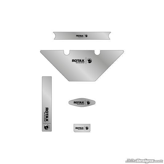 Chrome Style (European) Micro Max Rotax Radiator Stickers