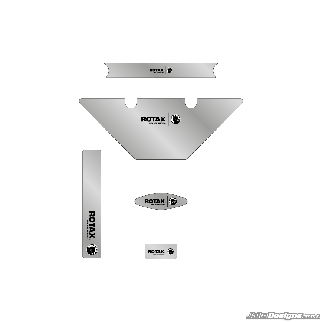 Chrome Style (European) Micro Max Rotax Radiator Stickers