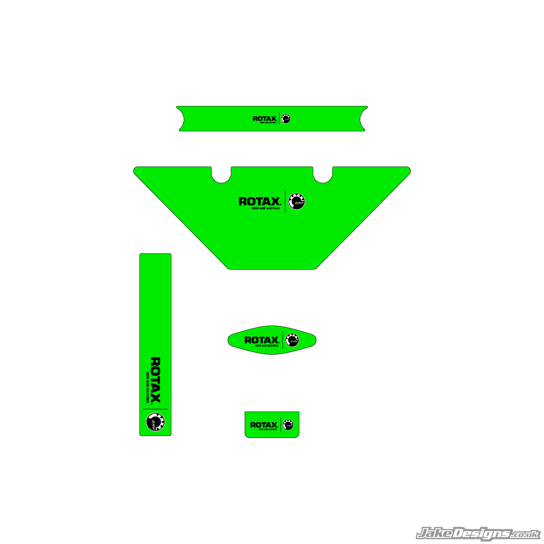 Fluorescent Style (European) Micro Max Rotax Radiator Stickers