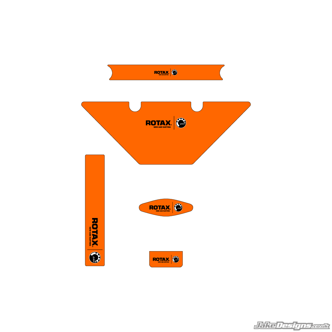 Fluorescent Style (European) Micro Max Rotax Radiator Stickers