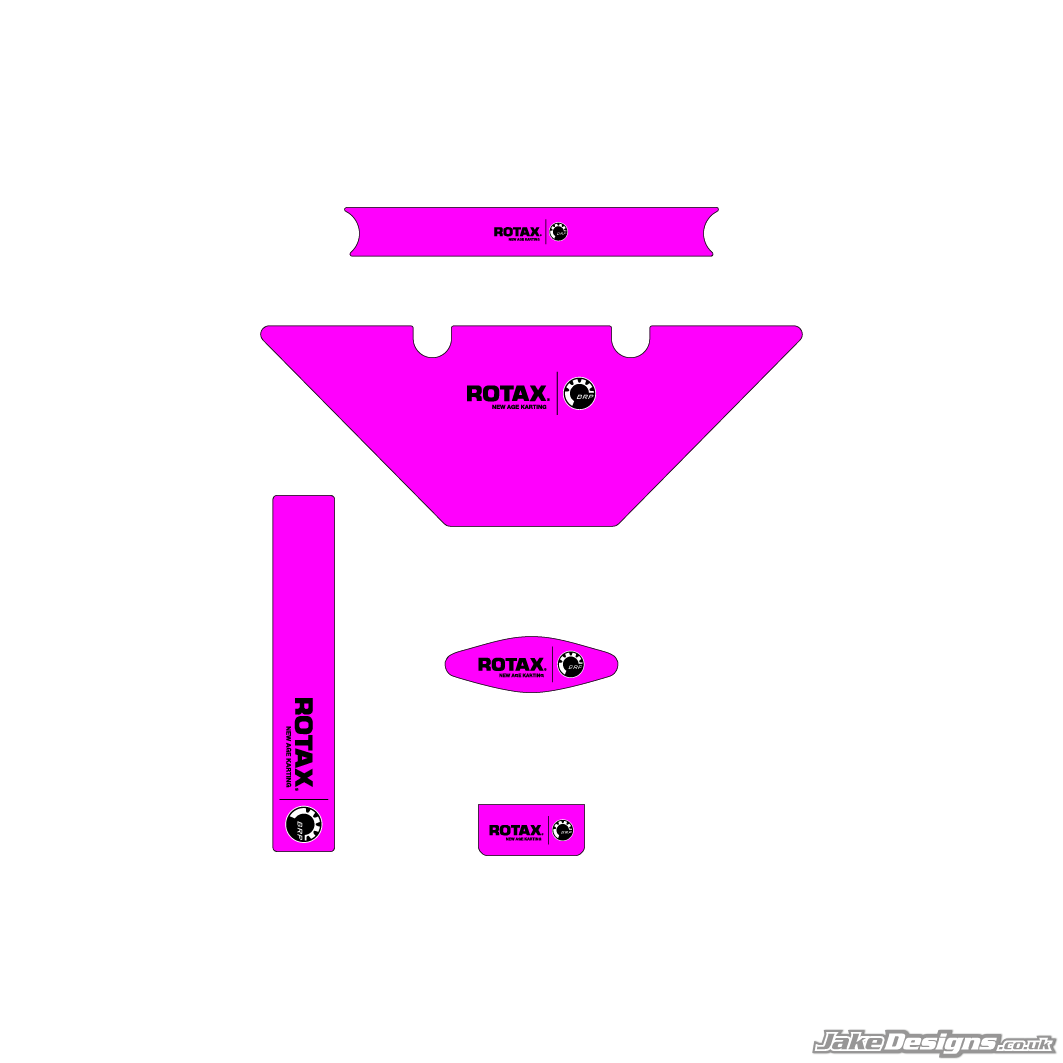 Fluorescent Style (European) Micro Max Rotax Radiator Stickers