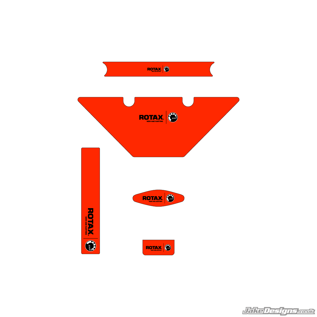Fluorescent Style (European) Micro Max Rotax Radiator Stickers