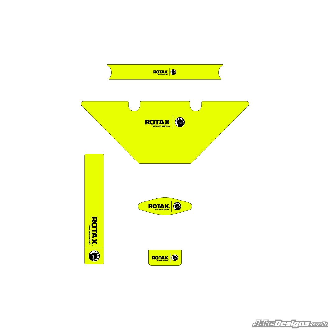 Fluorescent Style (European) Micro Max Rotax Radiator Stickers ...