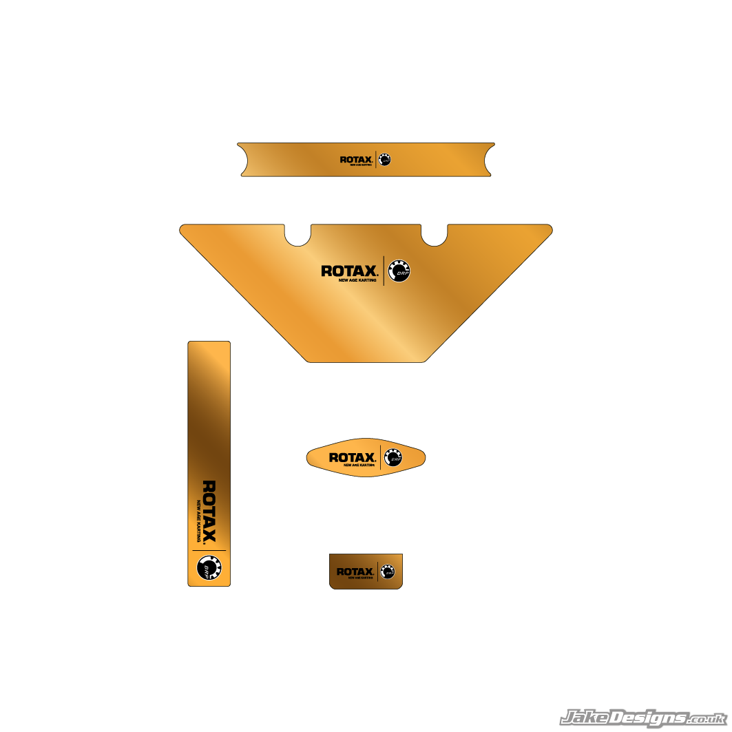 Chrome Style (European) Micro Max Rotax Radiator Stickers