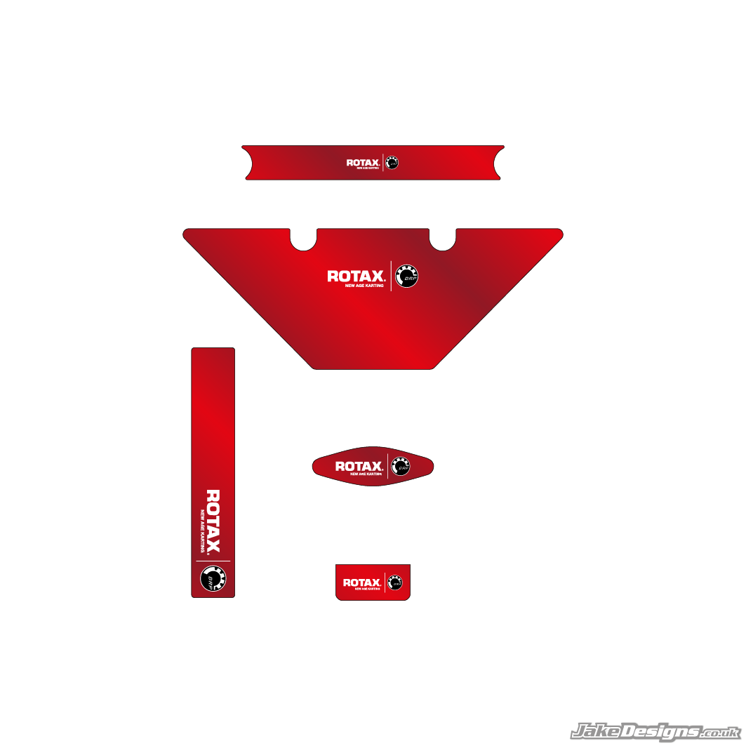 Chrome Style (European) Micro Max Rotax Radiator Stickers
