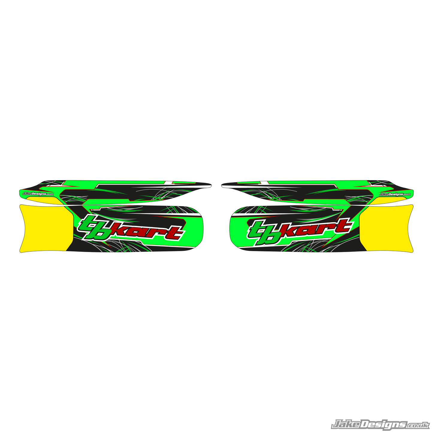 TB KART Replica Set Of Sidepods Sticker