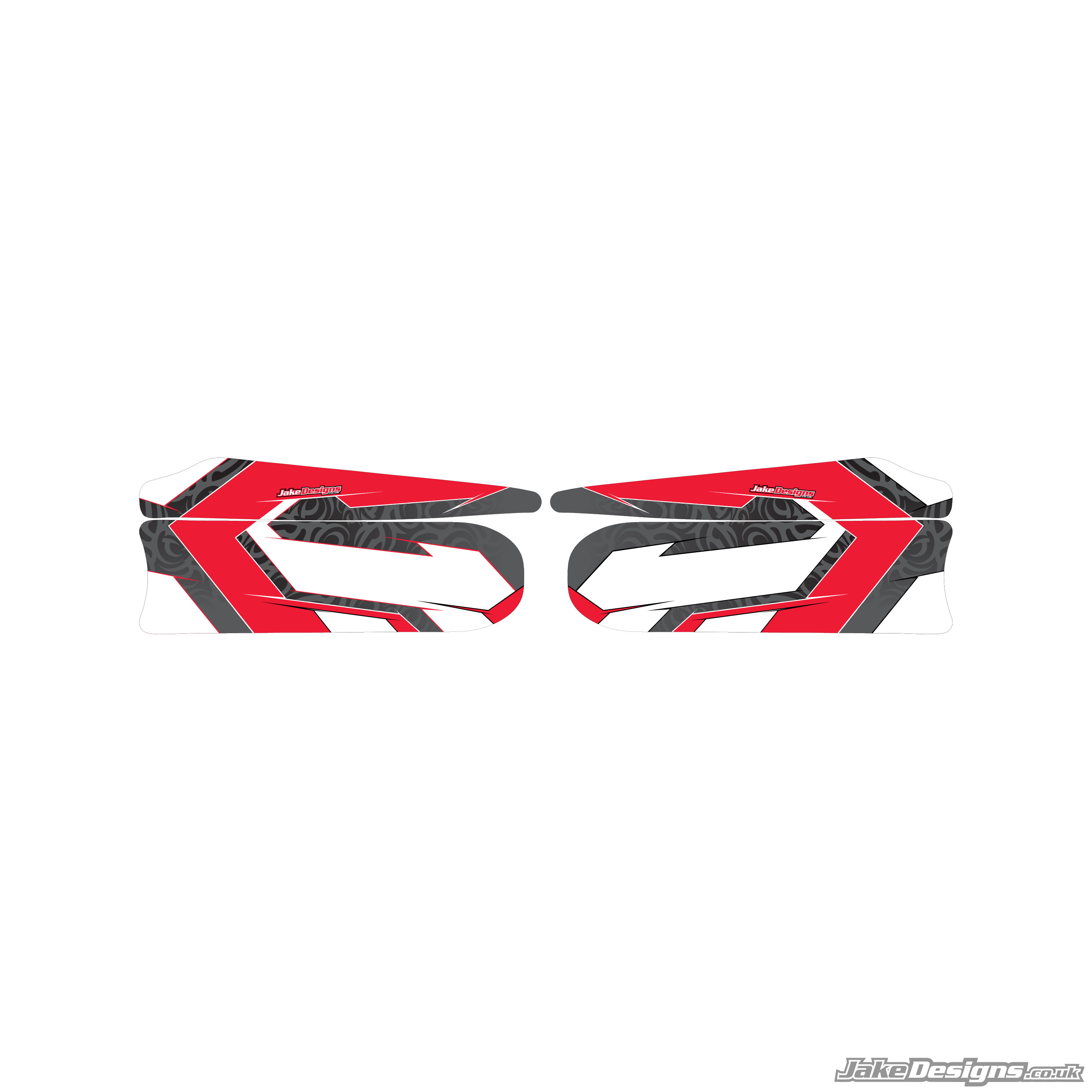 Tribal Style Custom Set Of Sidepods Sticker – JakeDesigns Graphics