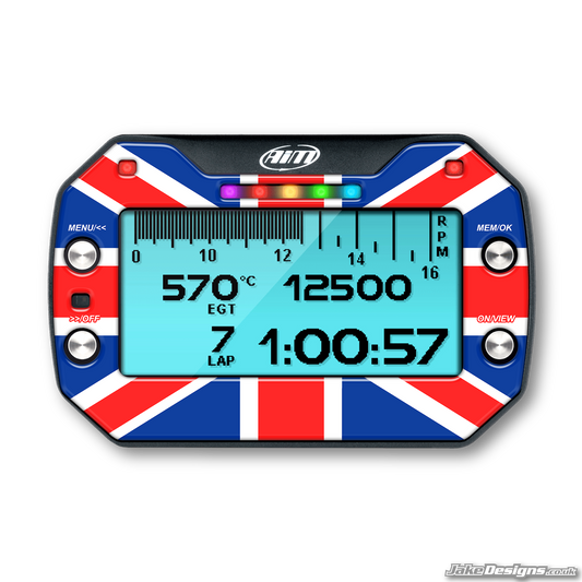 Union Jack Style Mychron 5 Gel Sticker