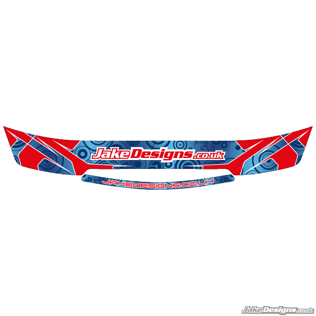 JakeDesigns Style Visor Stickers (Red & Blue)