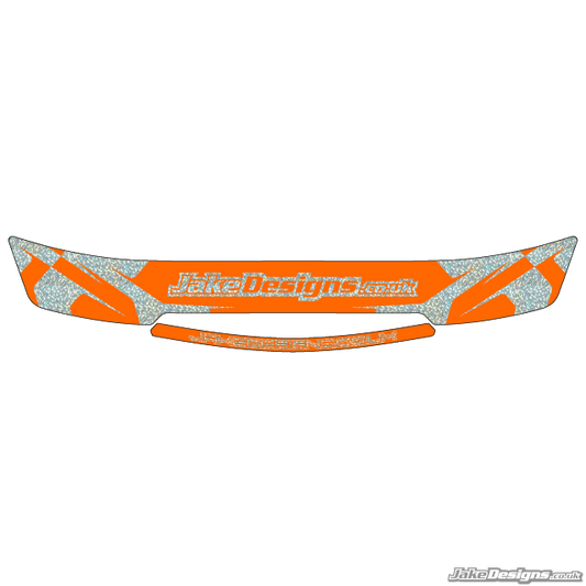 JakeDesigns Style Visor Stickers (Fluorescent Orange & Hologram)