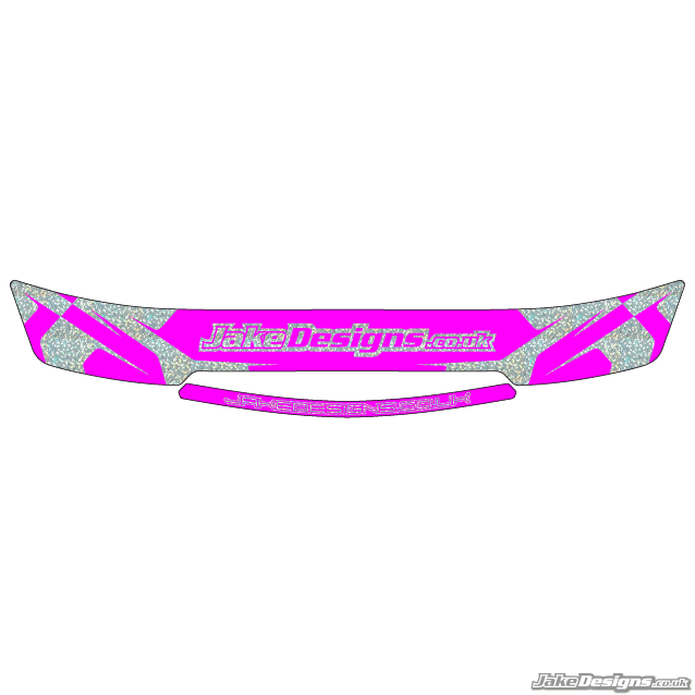 JakeDesigns Style Visor Stickers (Fluorescent Pink & Hologram)