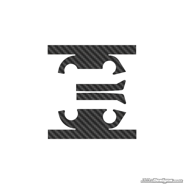 Carbon Fibre Style IAME X30 Engine Head Stickers