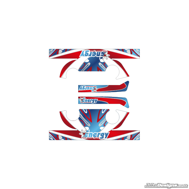 Energy Corse Replica IAME X30 Engine Head Stickers (2020)