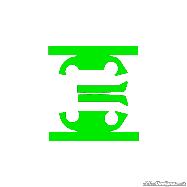 Fluorescent Style Standard IAME X30 Engine Head Stickers