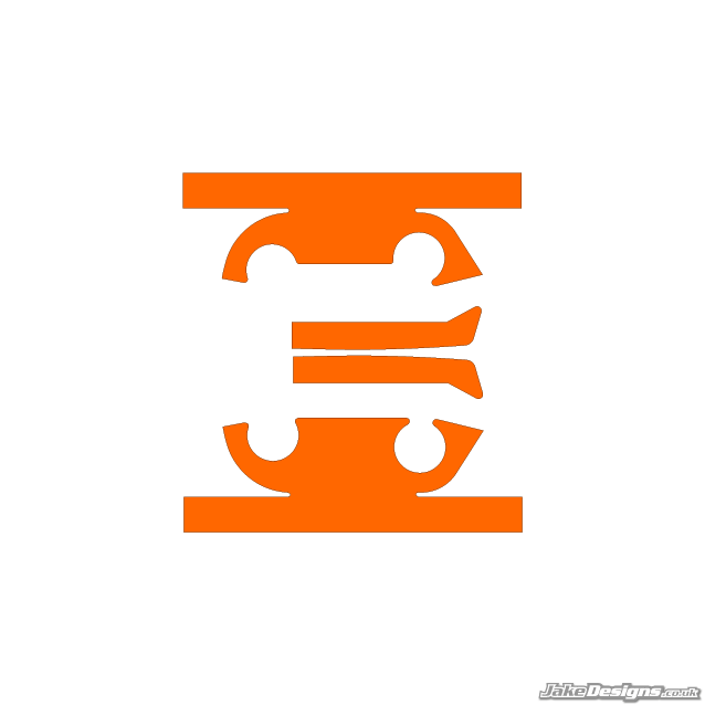 Fluorescent Style Standard IAME X30 Engine Head Stickers