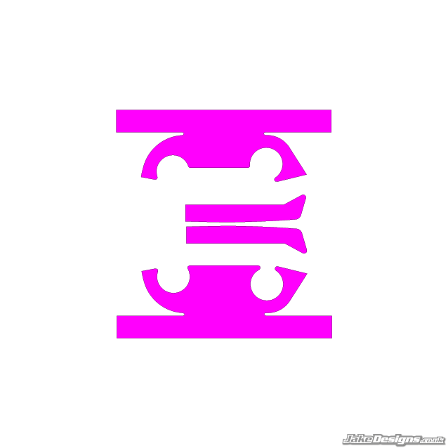 Fluorescent Style Standard IAME X30 Engine Head Stickers